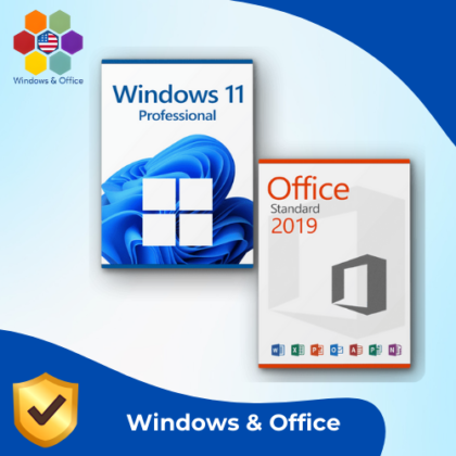 Microsoft Windows 11 Pro + Office 2019 Standard Premium License for 3 Devices